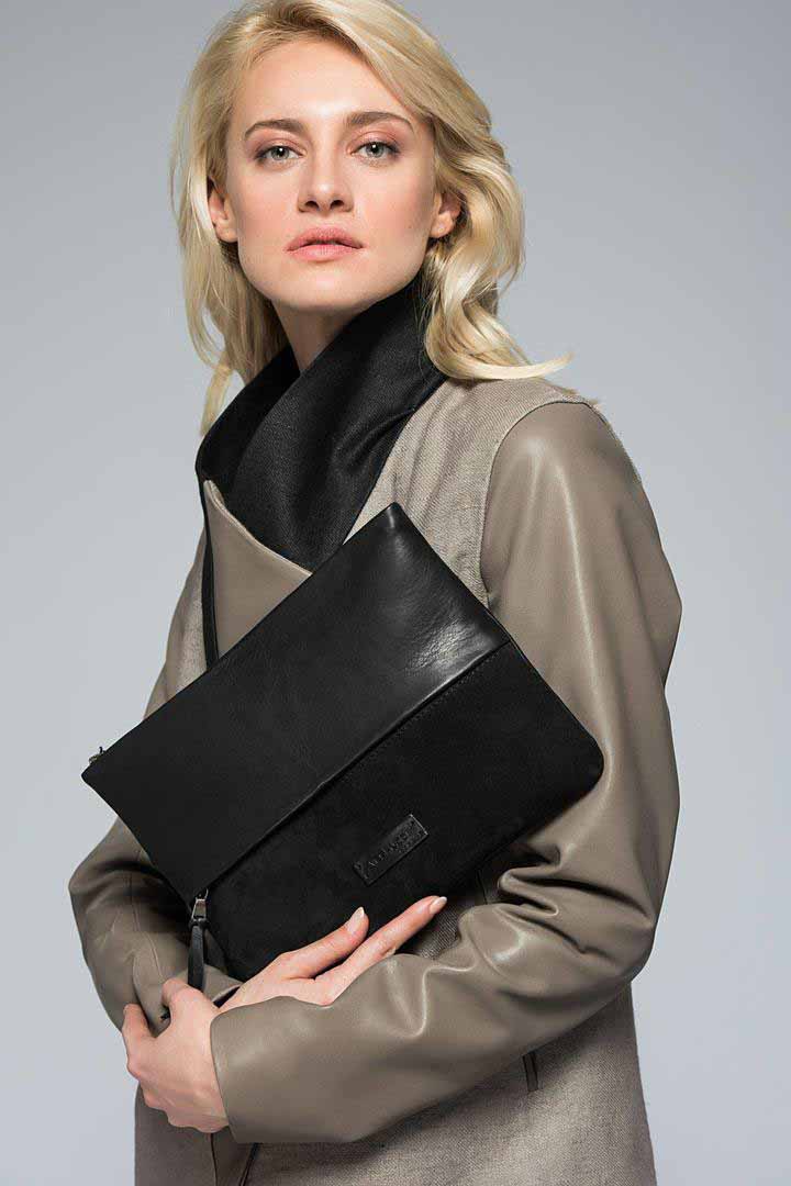 Black Leather Clutch - Image 3