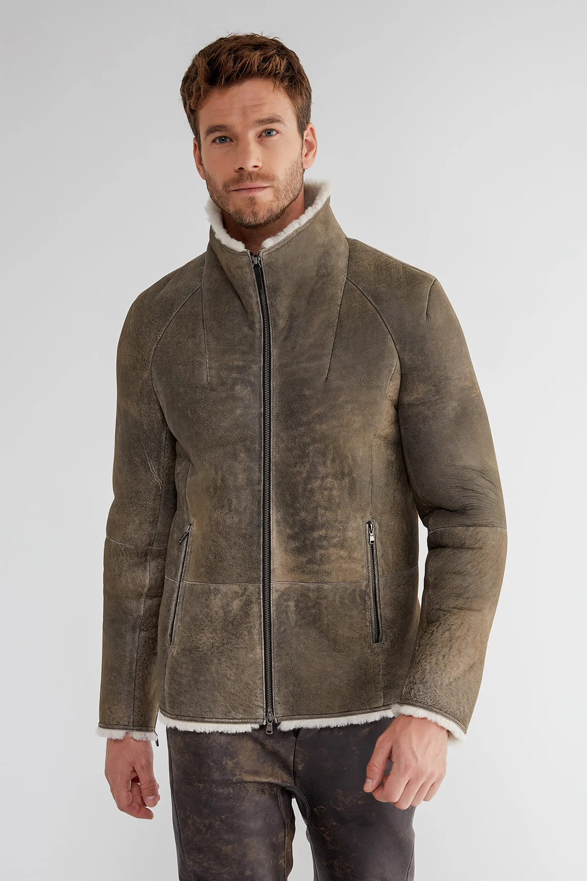Leo - Green Shearling Jacket