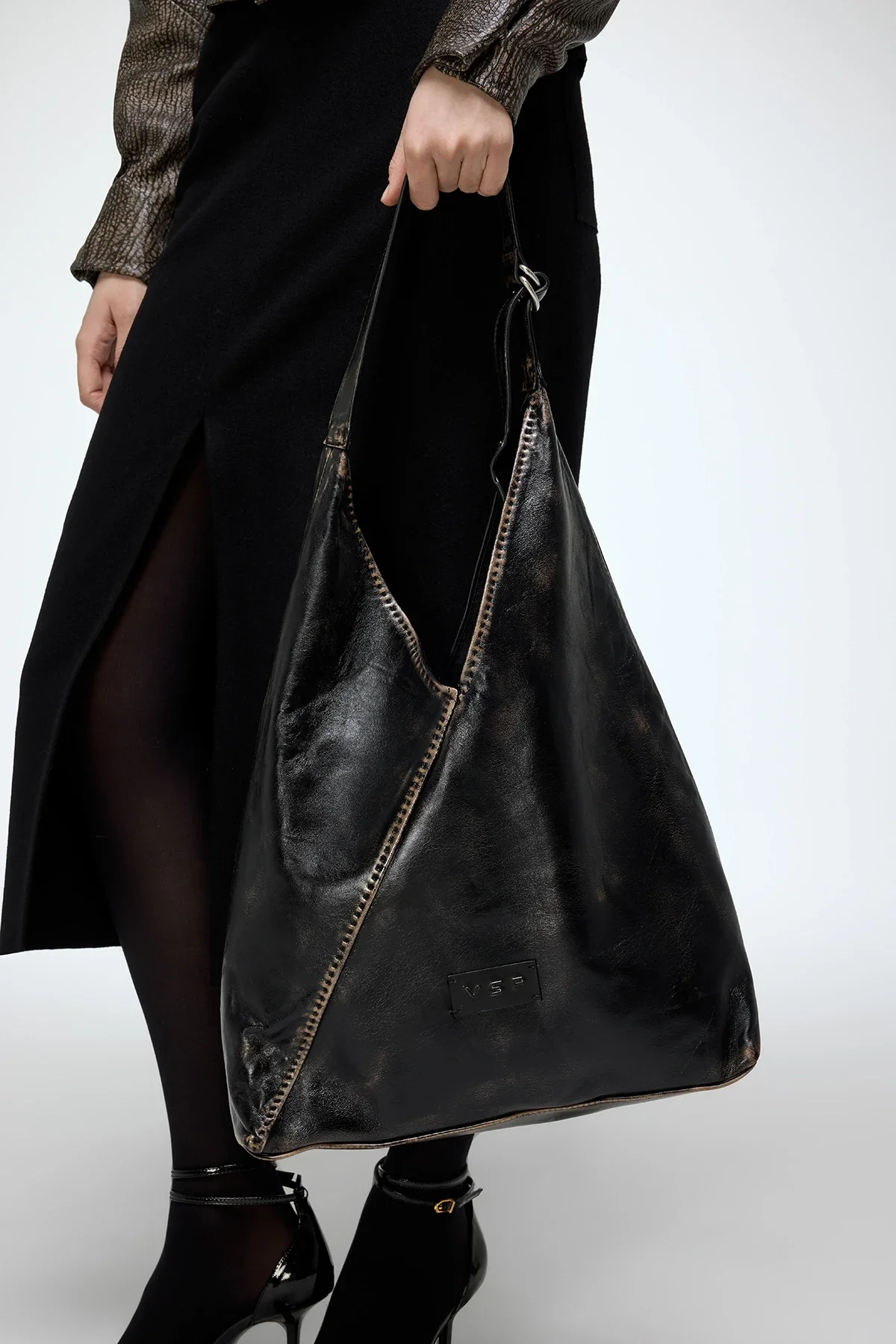 Lidya - Black Leather Bag - Image 3