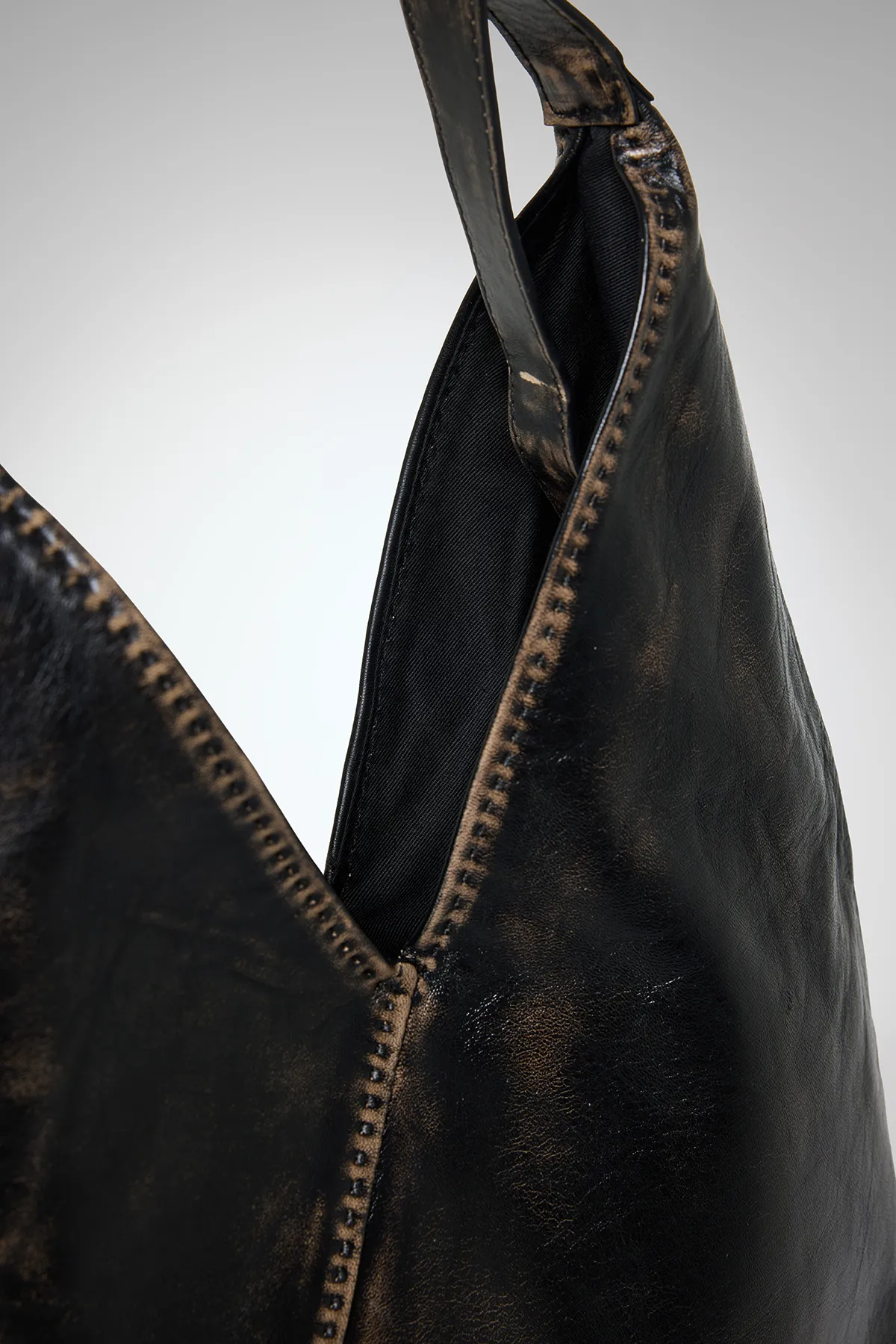 Lidya - Black Leather Bag - Image 5