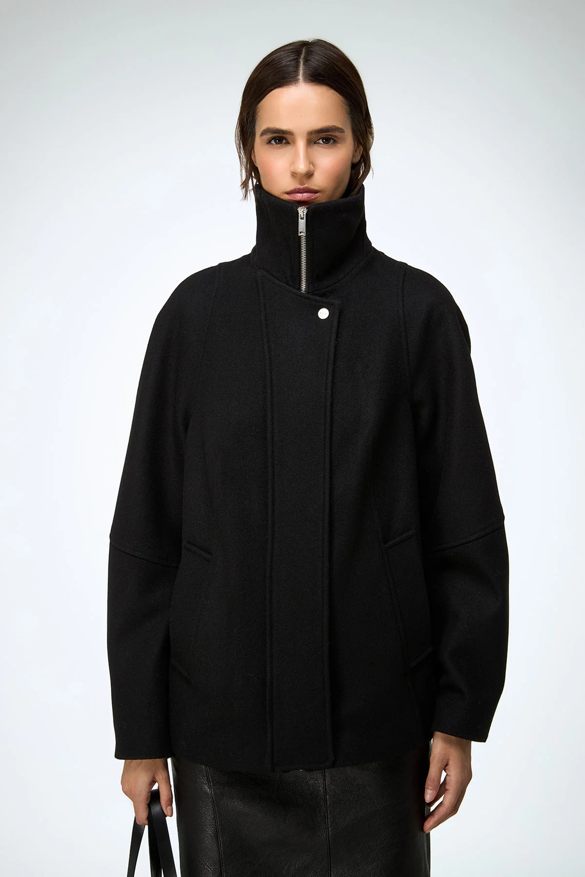 Lilie - Black Wool Coat - Image 4