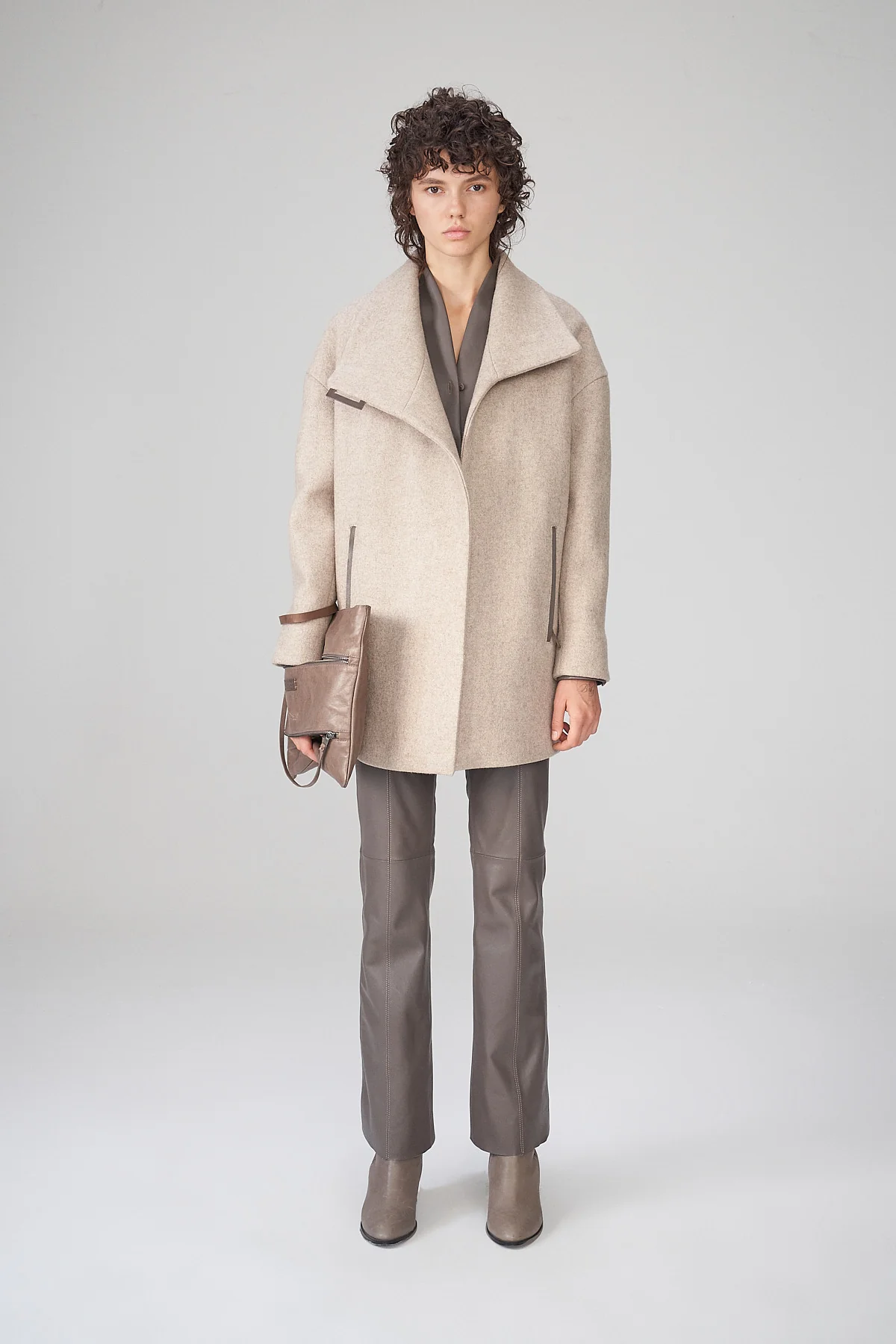 Liyah - Latte Wool Coat - Image 2