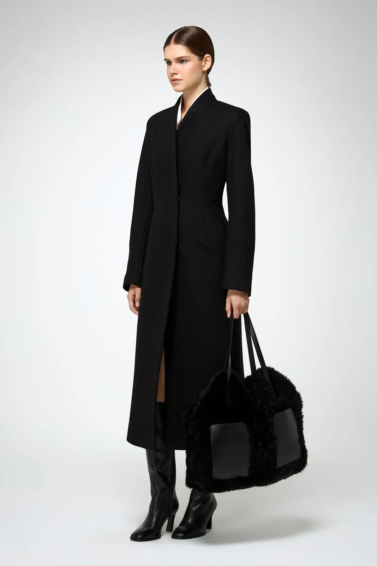 Luce - Black Wool Coat - Image 5