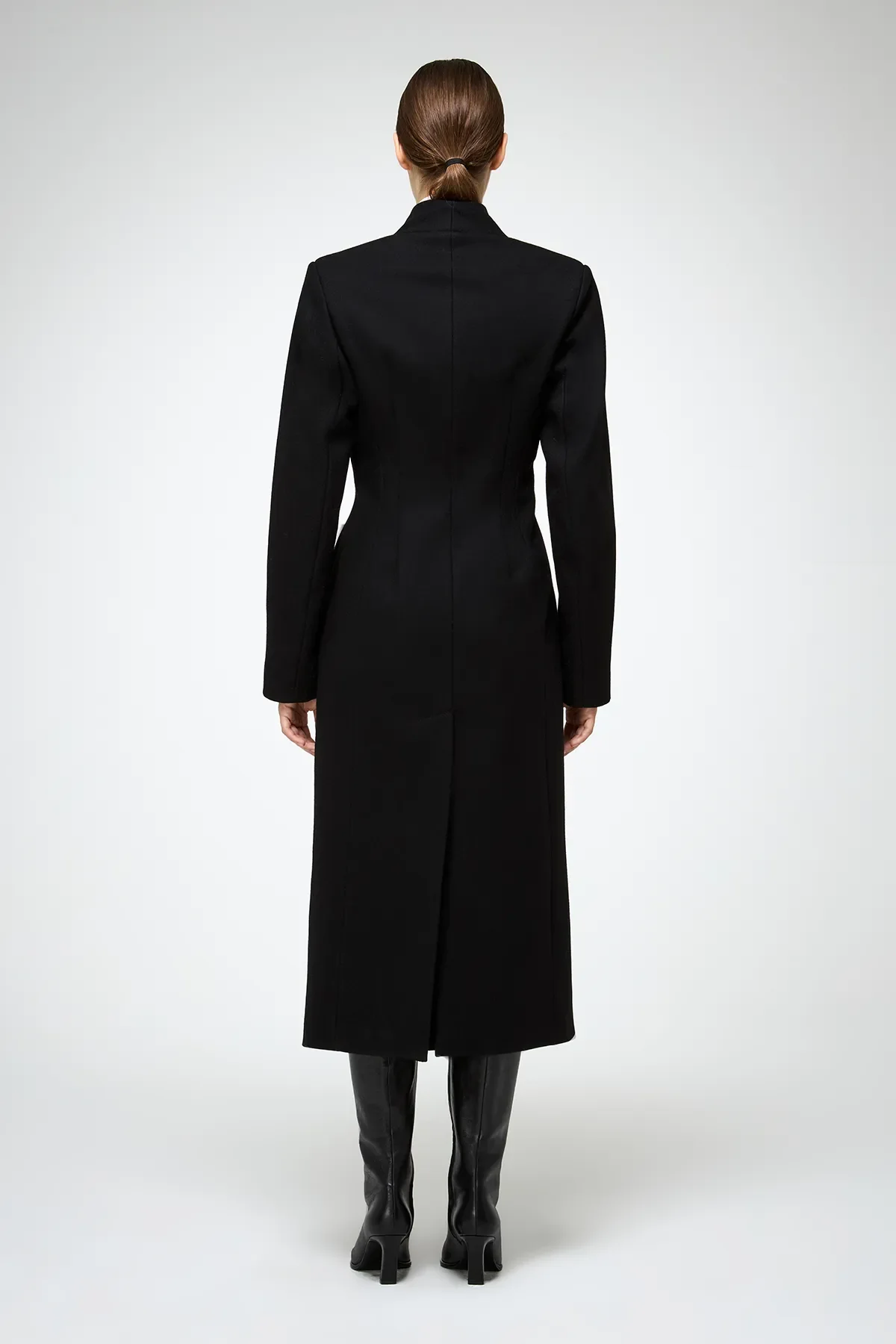 Luce - Black Wool Coat - Image 7
