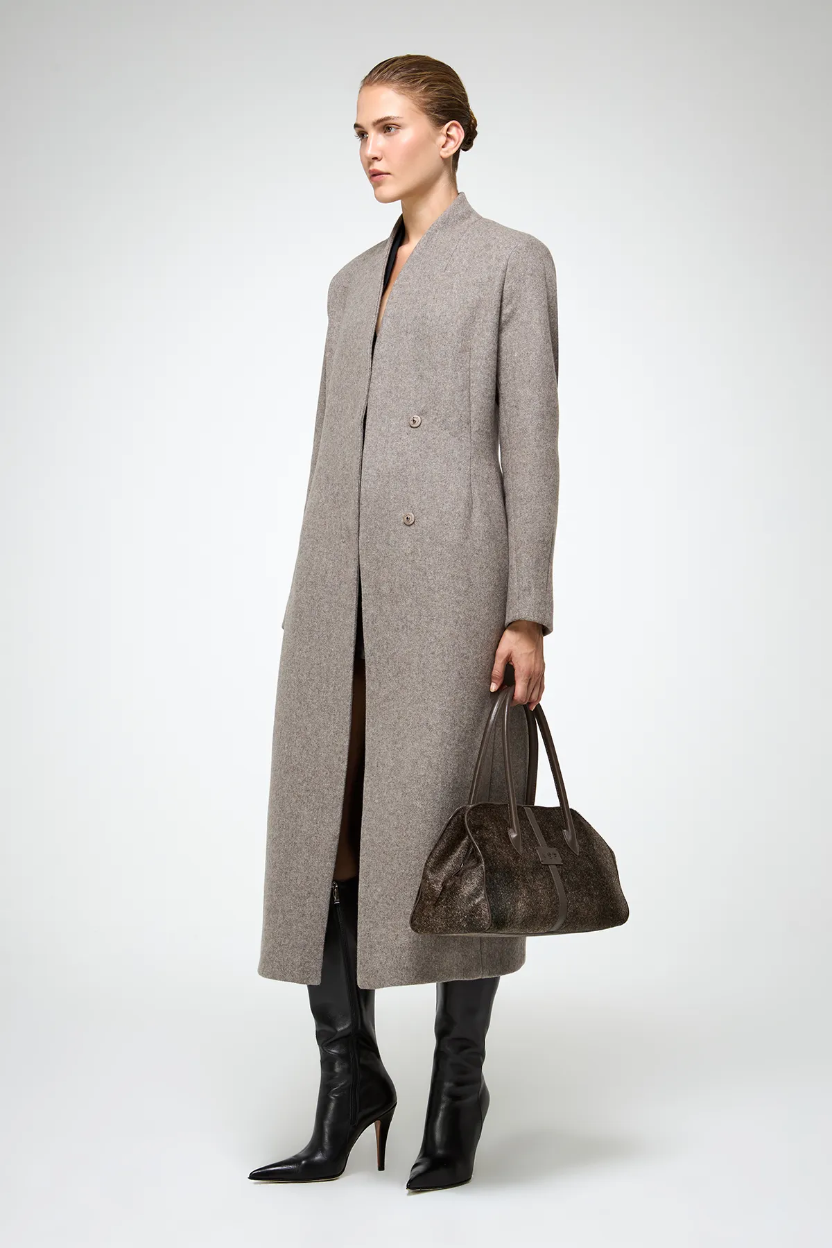 Luce - Grey Wool Coat - Image 4