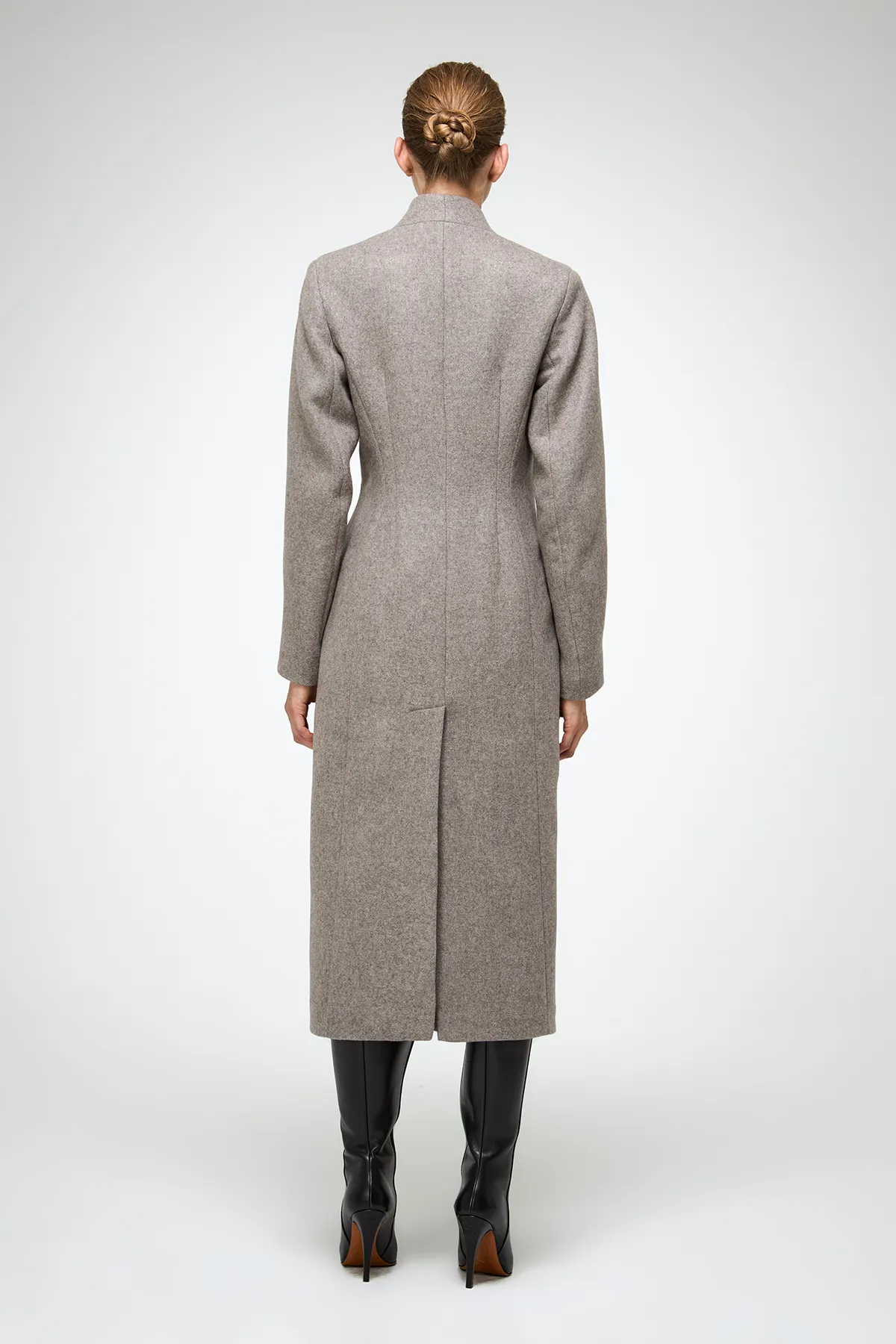 Luce - Grey Wool Coat - Image 7