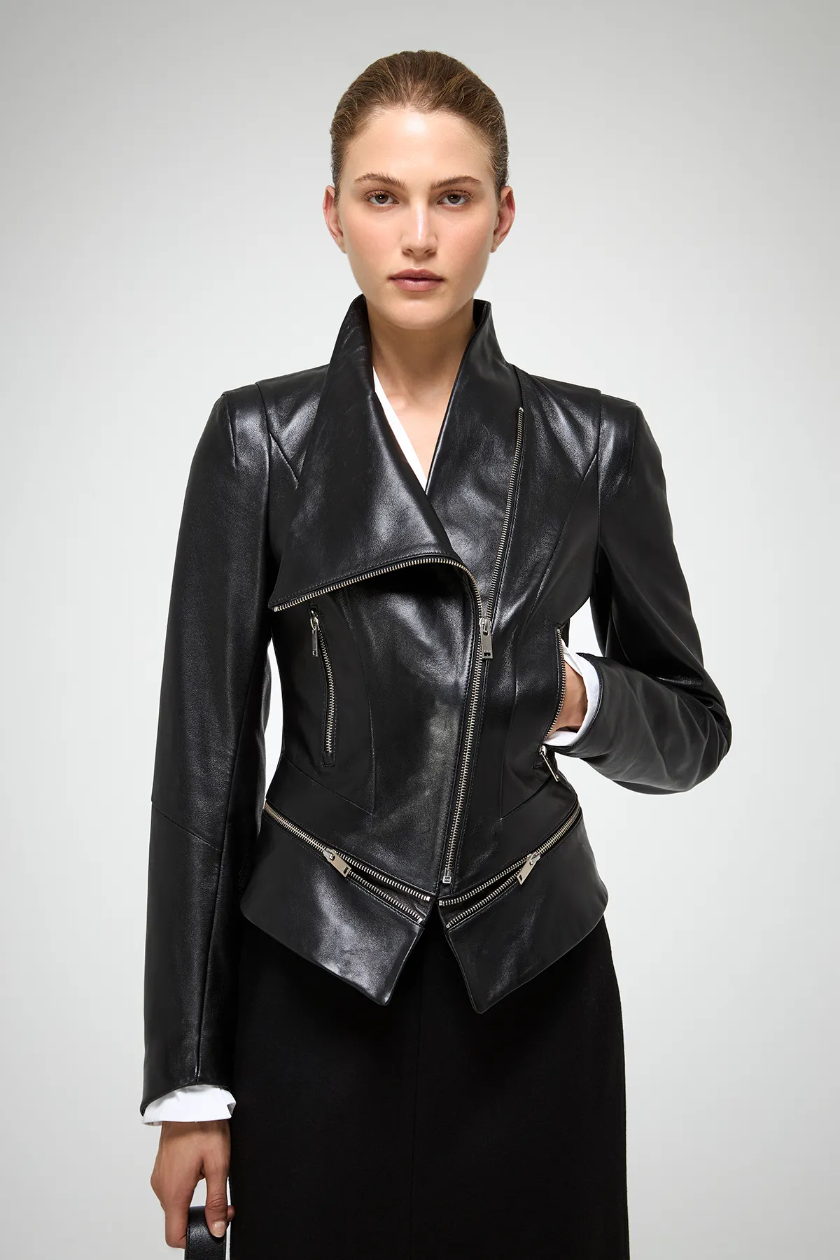 Marcela - Black Leather Jacket - Image 2