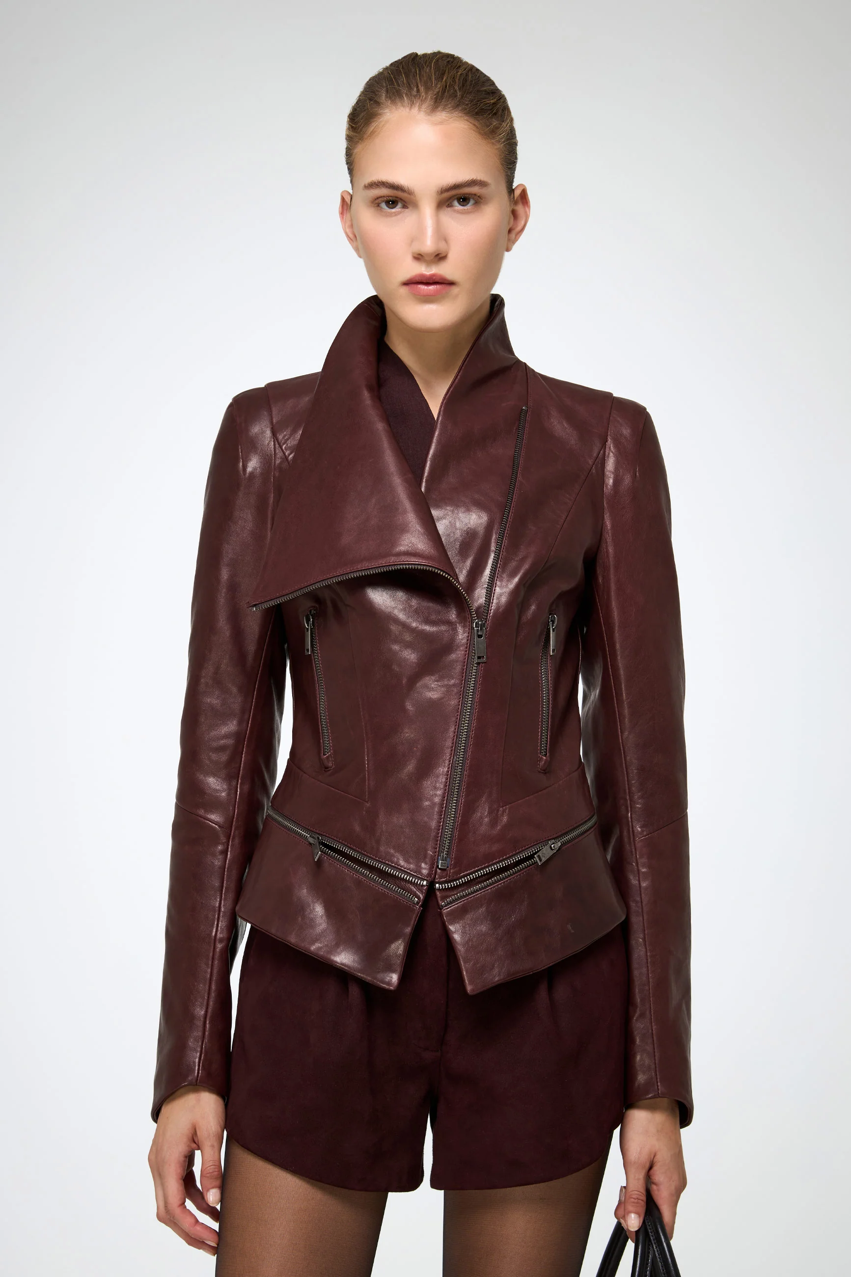 Marcela - Cherry Leather Jacket - Image 2