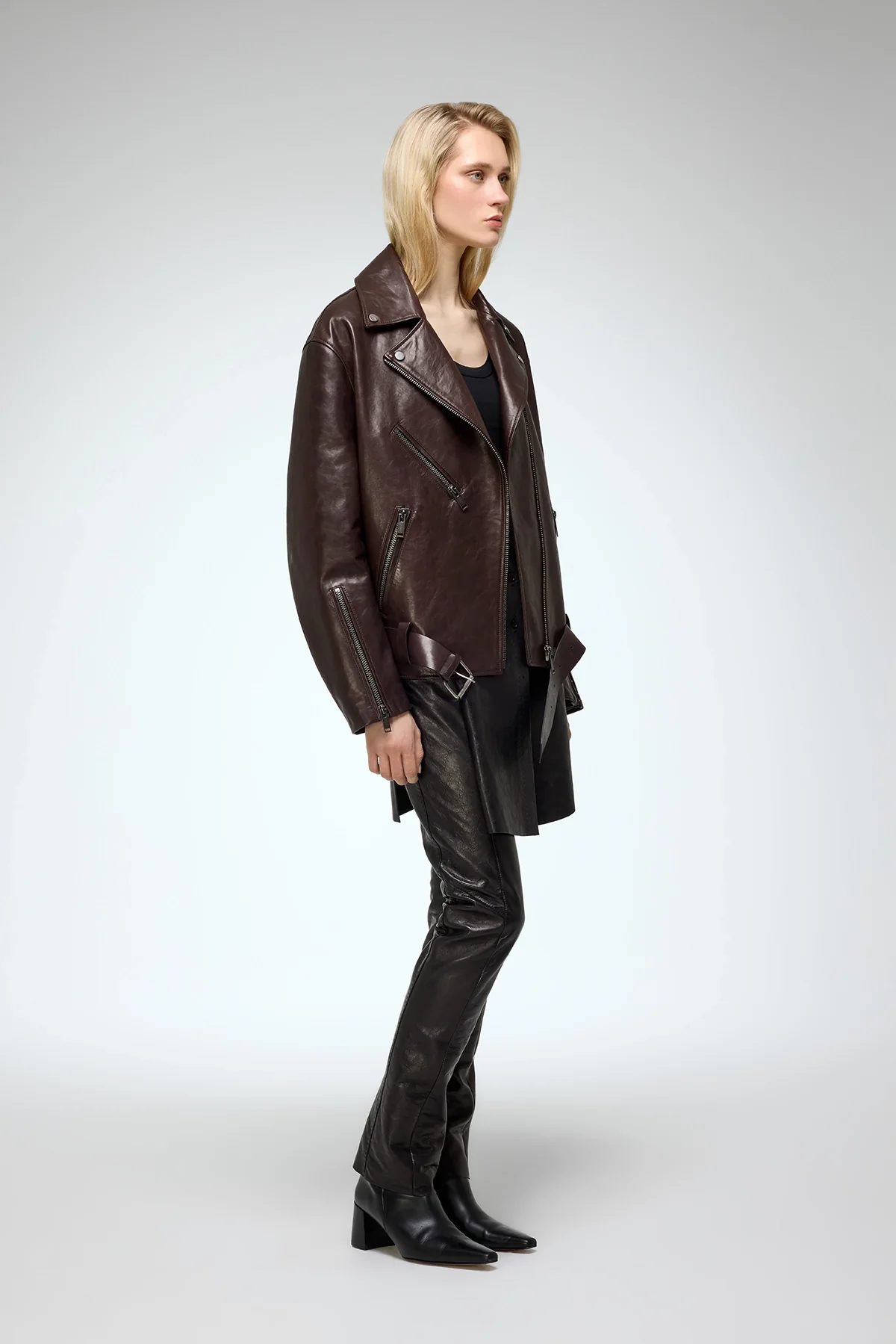 Marielle - Brown Leather Jacket - Image 2