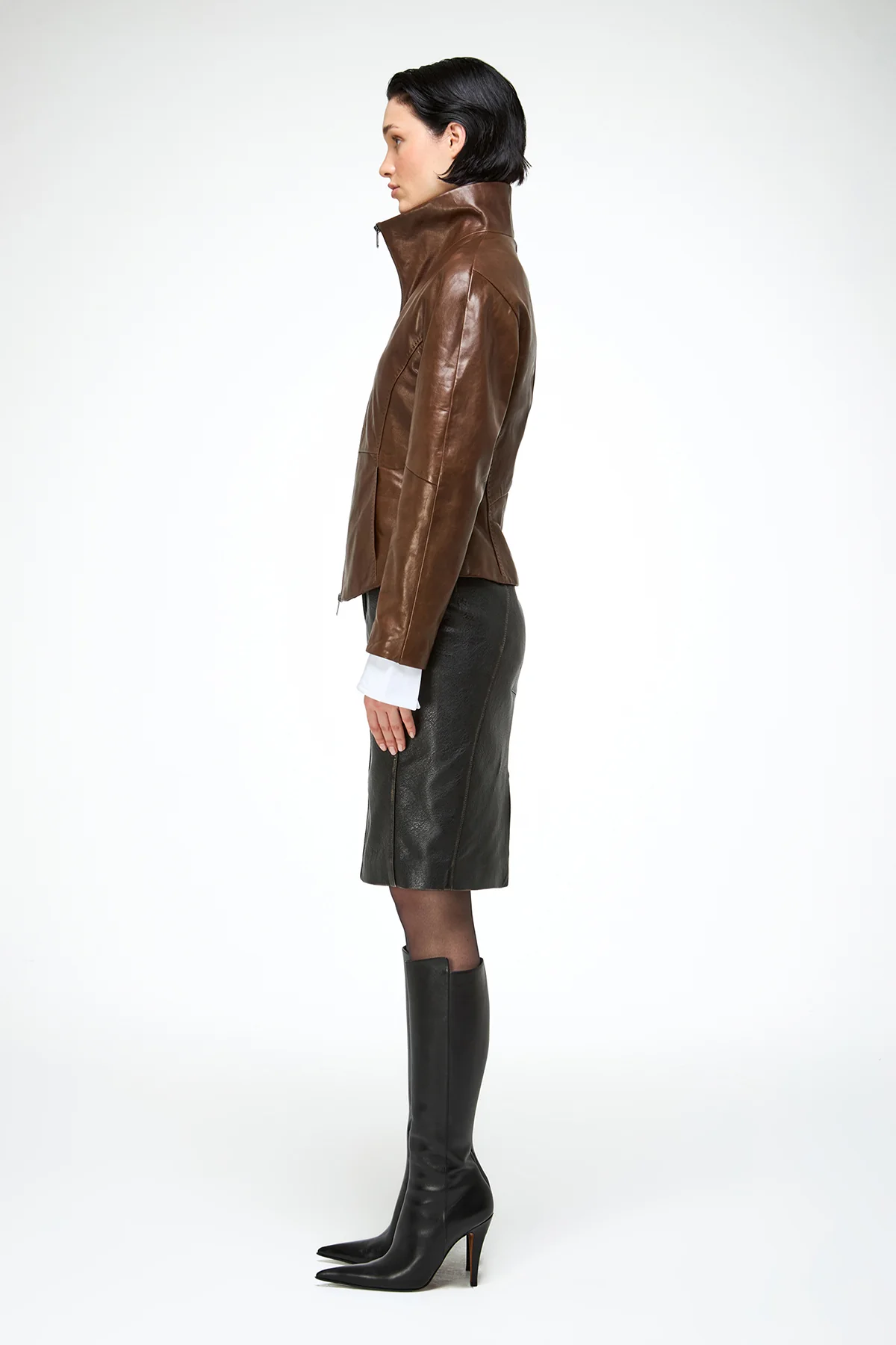 Martina - Tobacco Leather Jacket - Image 4