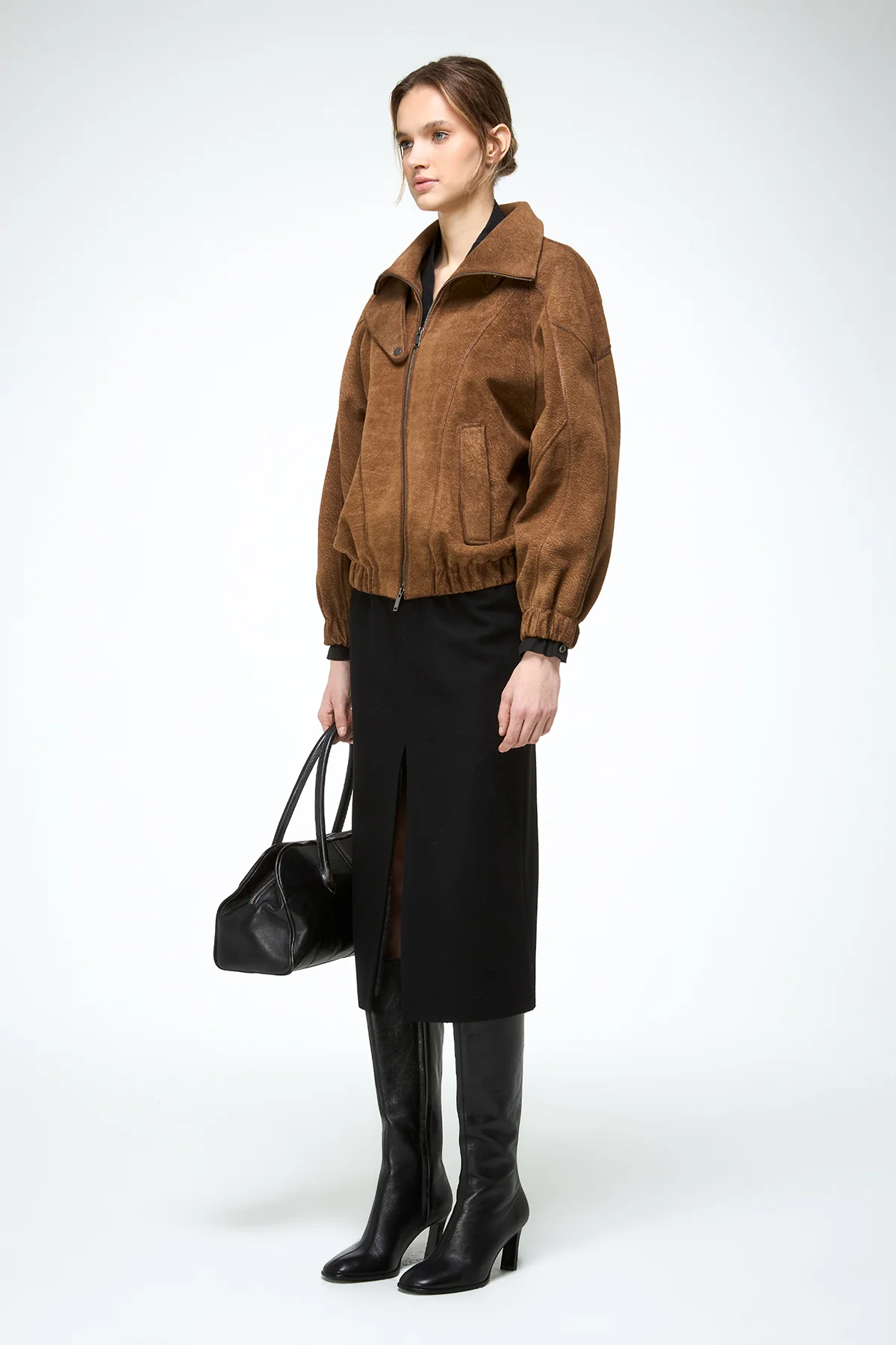 May - Tobacco Leather Jacket - Image 3