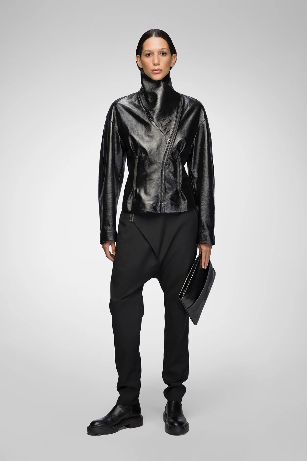 Nadia - Black Stella Leather Jacket - Image 3