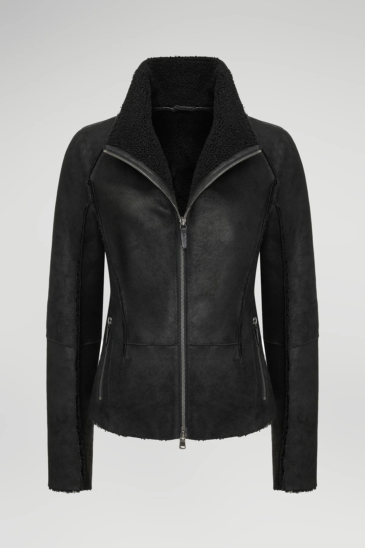 Nicole - Black Shearling Jacket - Image 5