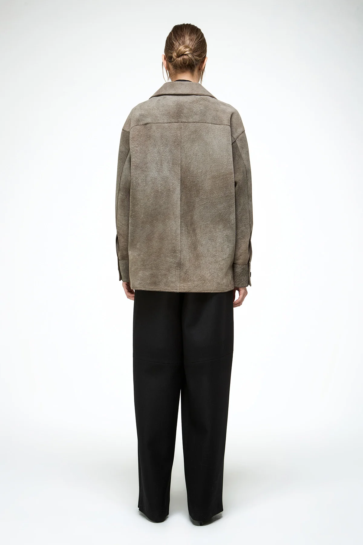 Nora - Grey Leather Jacket - Image 6