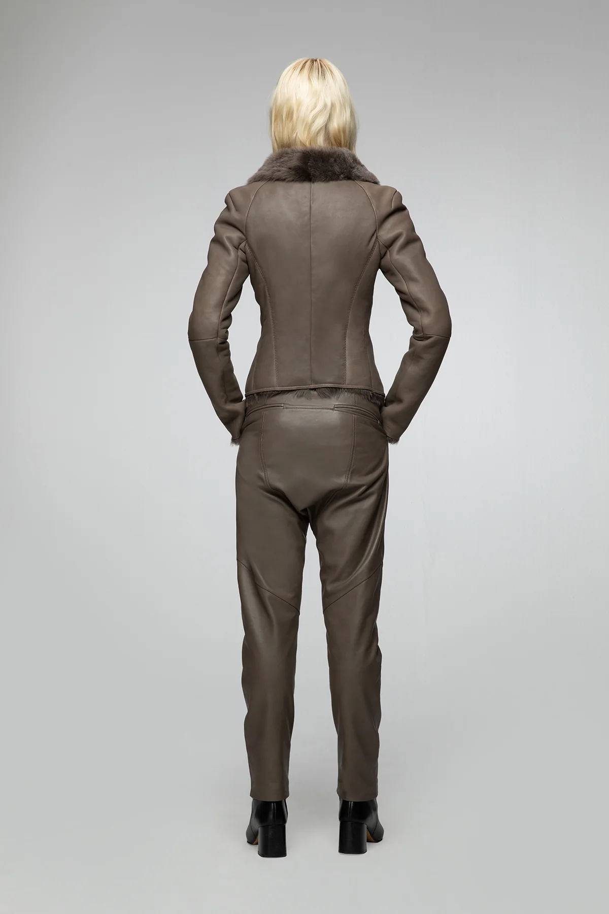 Raquel - Nude Shearling Jacket - Image 4