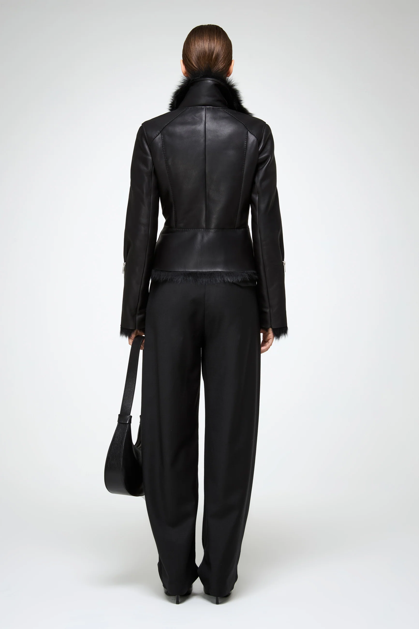 Renata - Toscana Black Shearling Jacket - Image 6