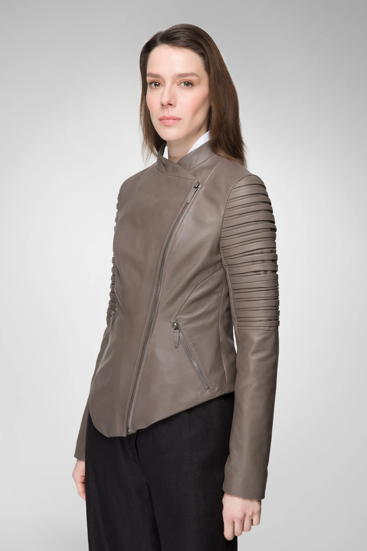 Roch - Nude Leather Jacket - Image 2