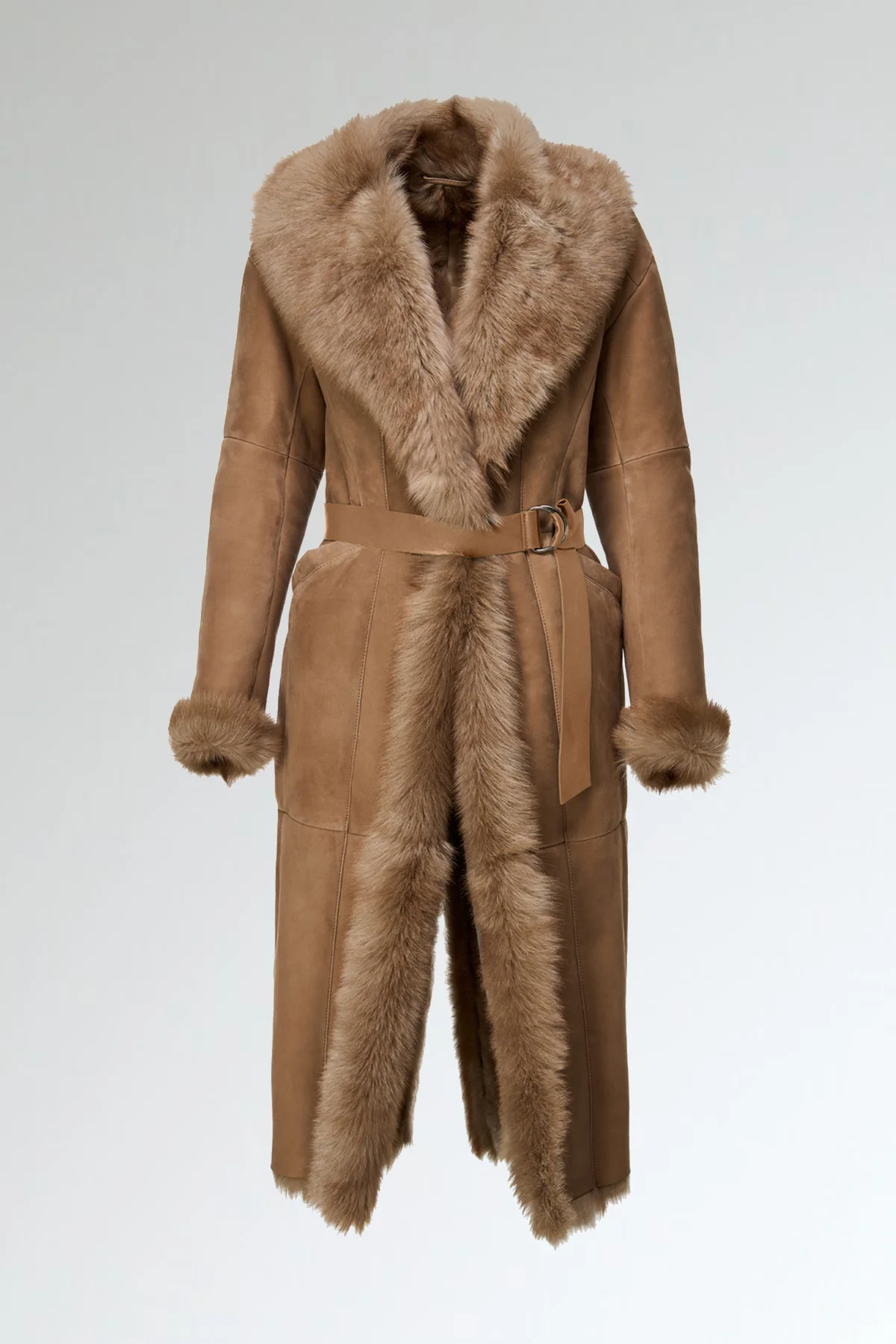 Rosanna - Sand Shearling Coat - Image 6