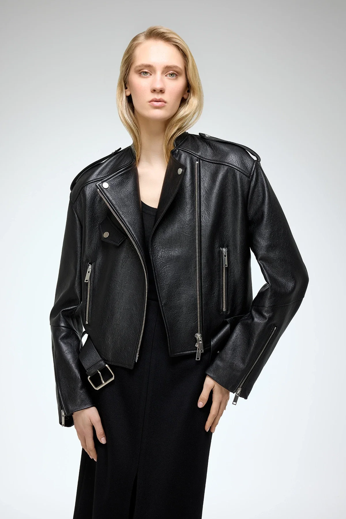Ruby - Black Leather Jacket - Image 2