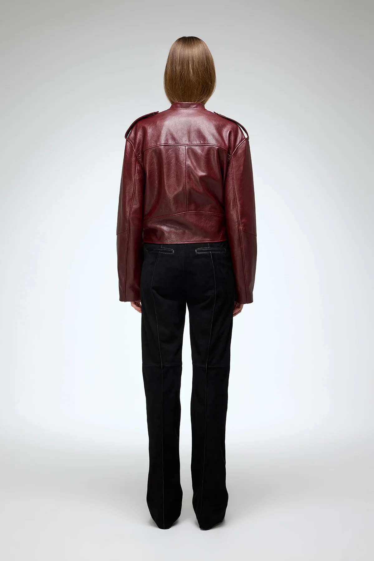 Ruby - Bordeaux Leather Jacket - Image 7