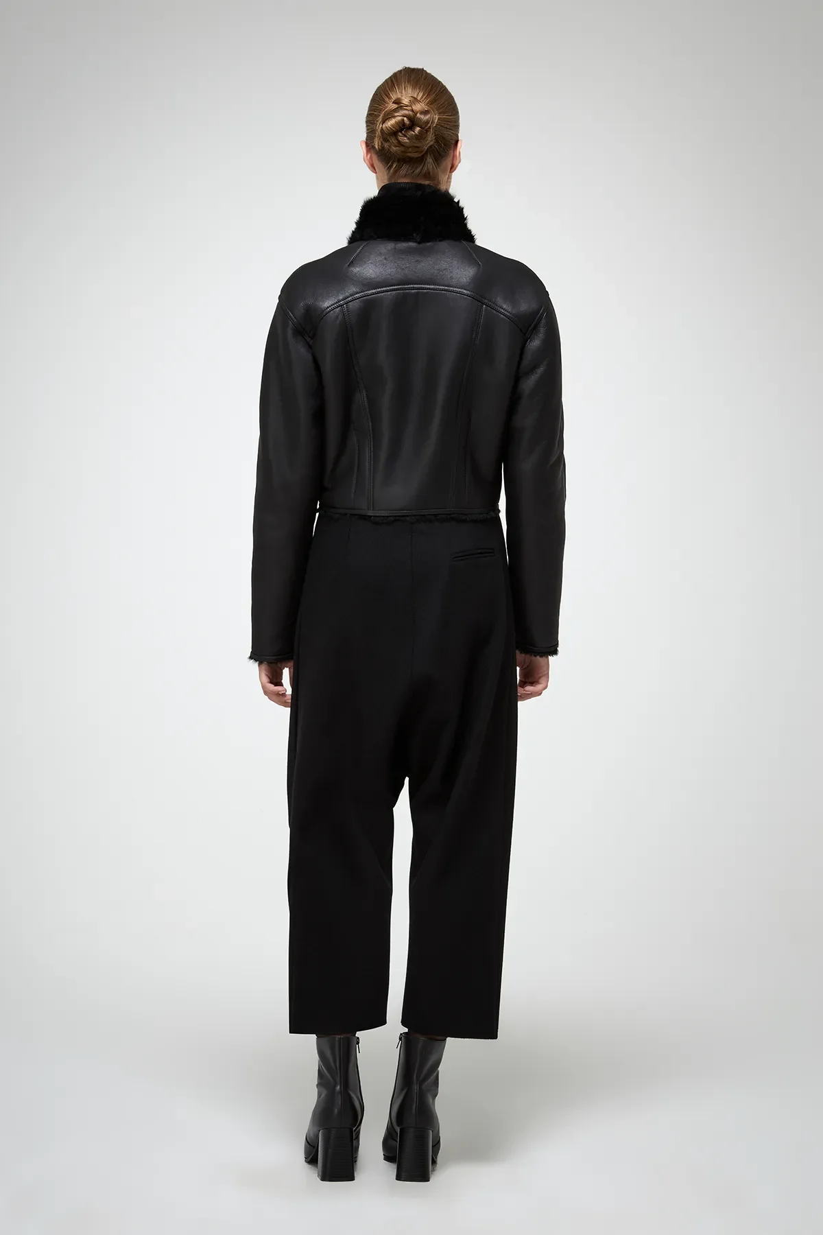 Severina - Black Shearling Jacket - Image 6