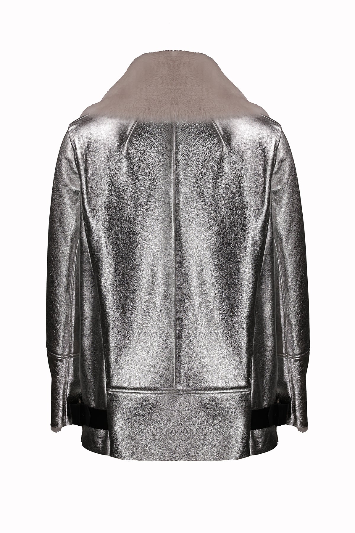 Grey Shearling Coat - Image 3