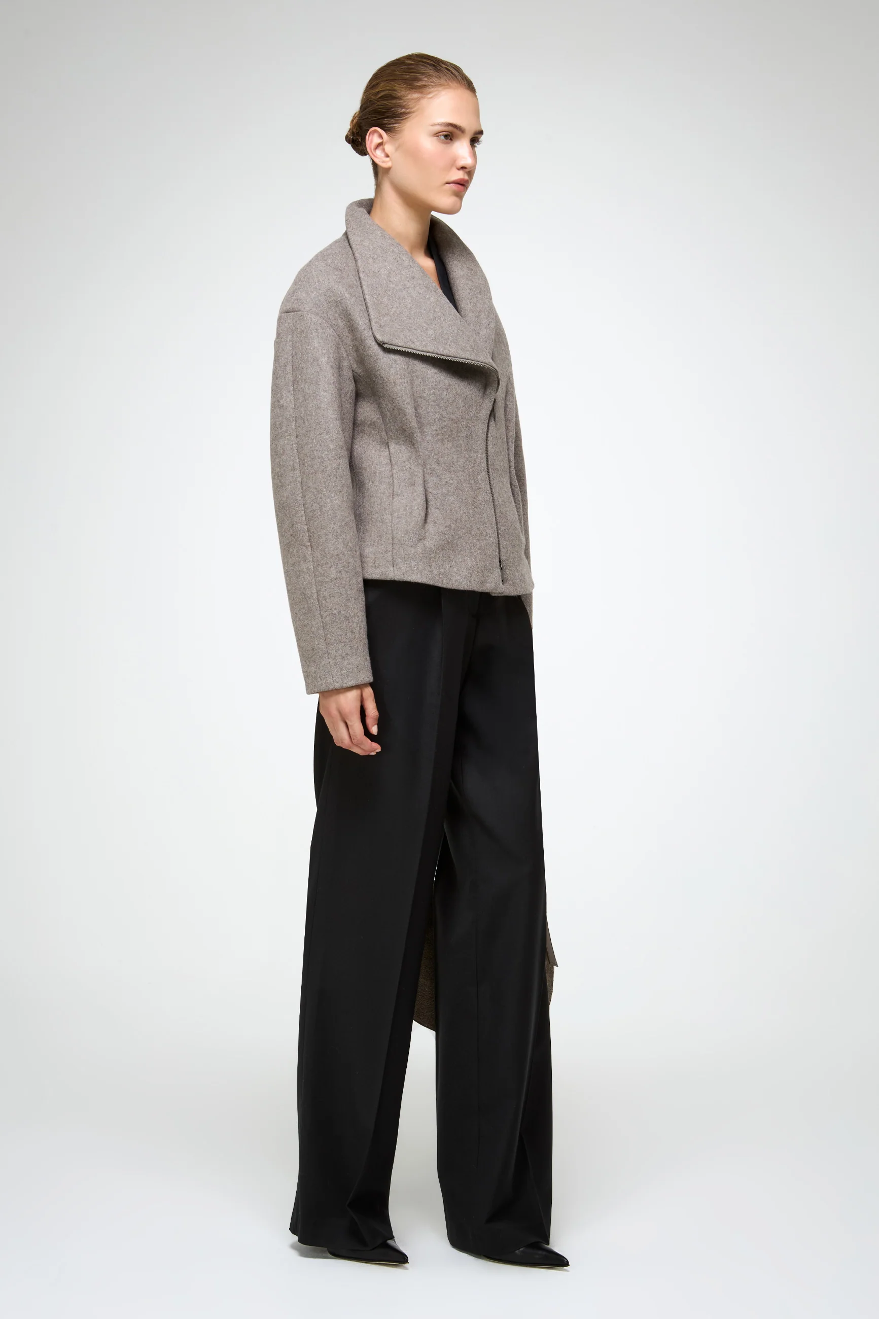 Sofia - Grey Wool Jacket - Image 3