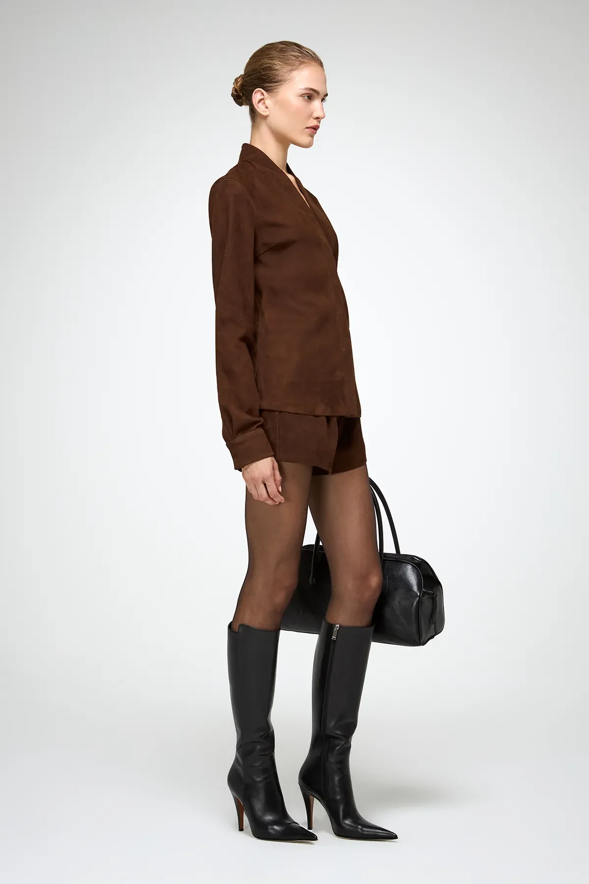 Talia - Tobacco Leather Shirt - Image 3