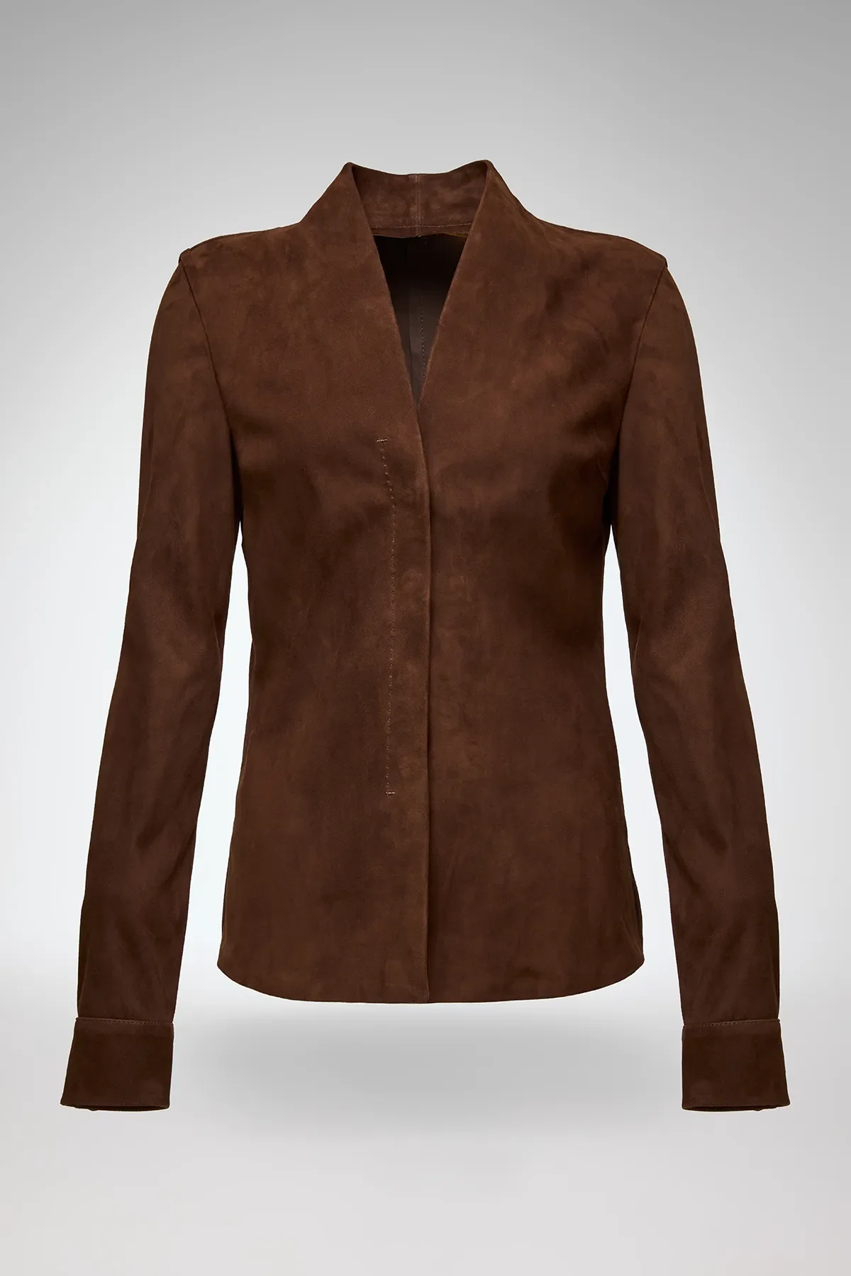 Talia - Tobacco Leather Shirt - Image 4