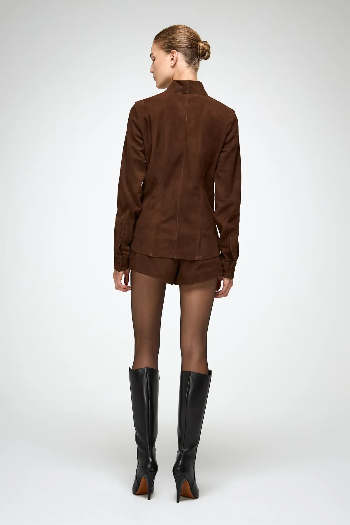 Talia - Tobacco Leather Shirt - Image 5