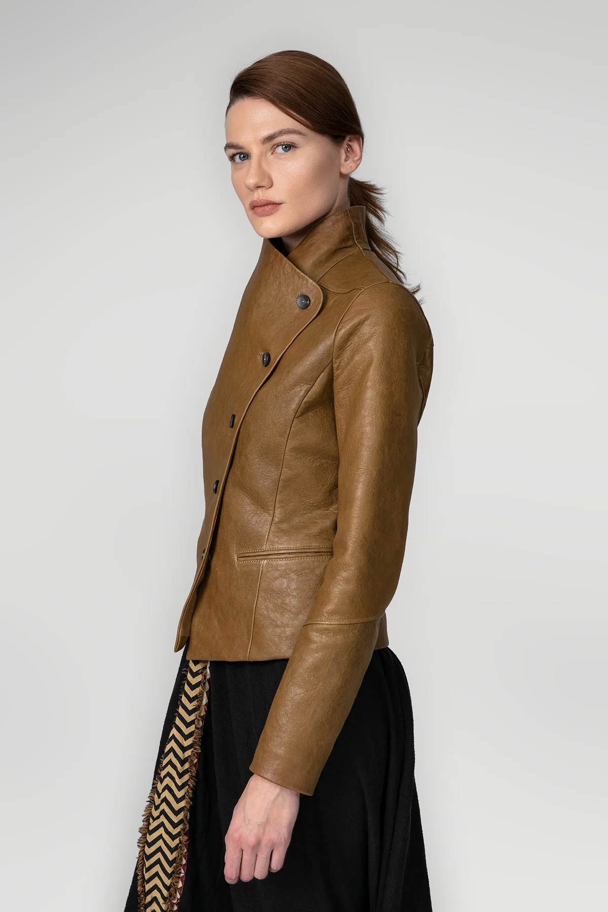 Terra - Camel Leather Jacket - Image 2