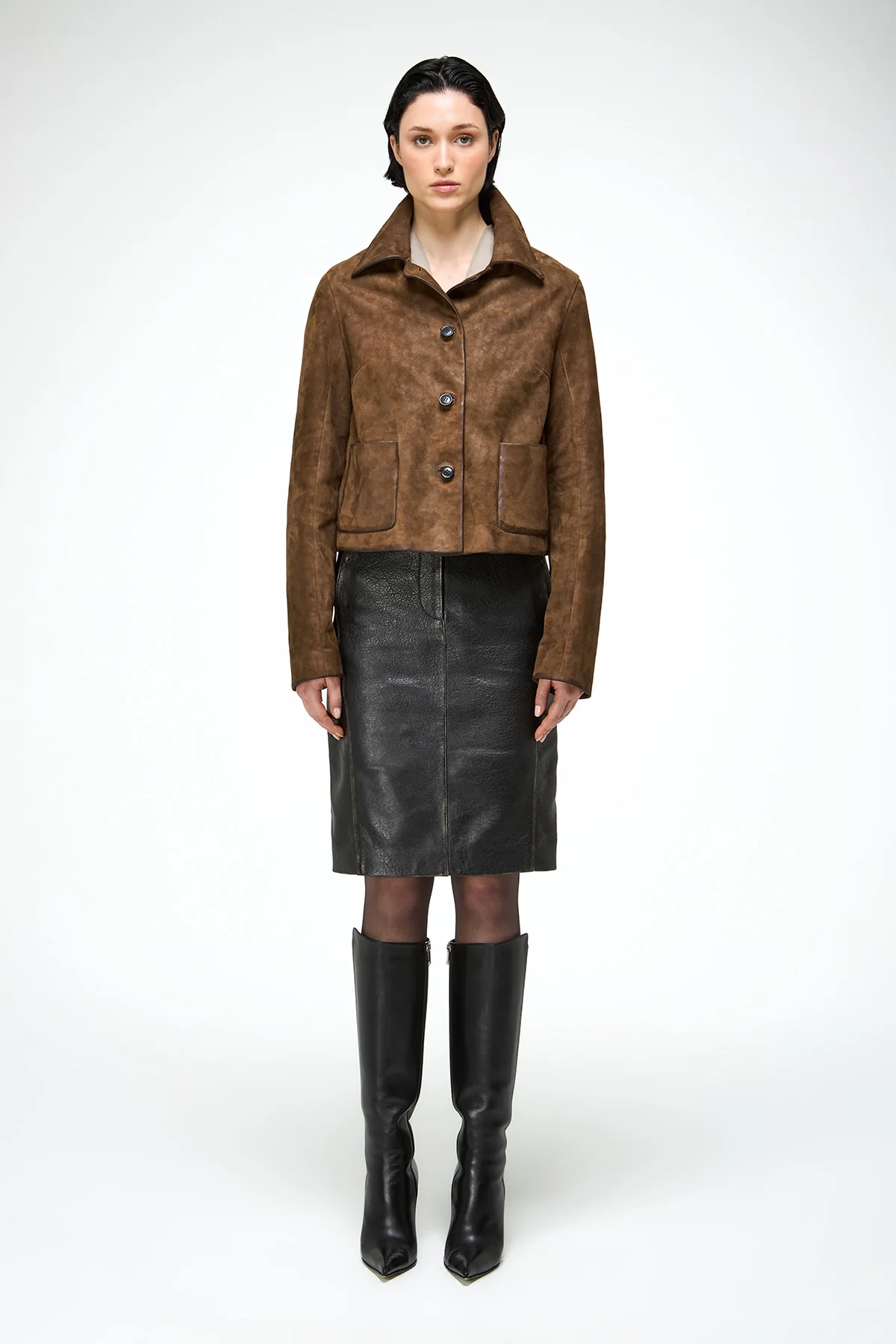 Valentina - Olive Leather Jacket