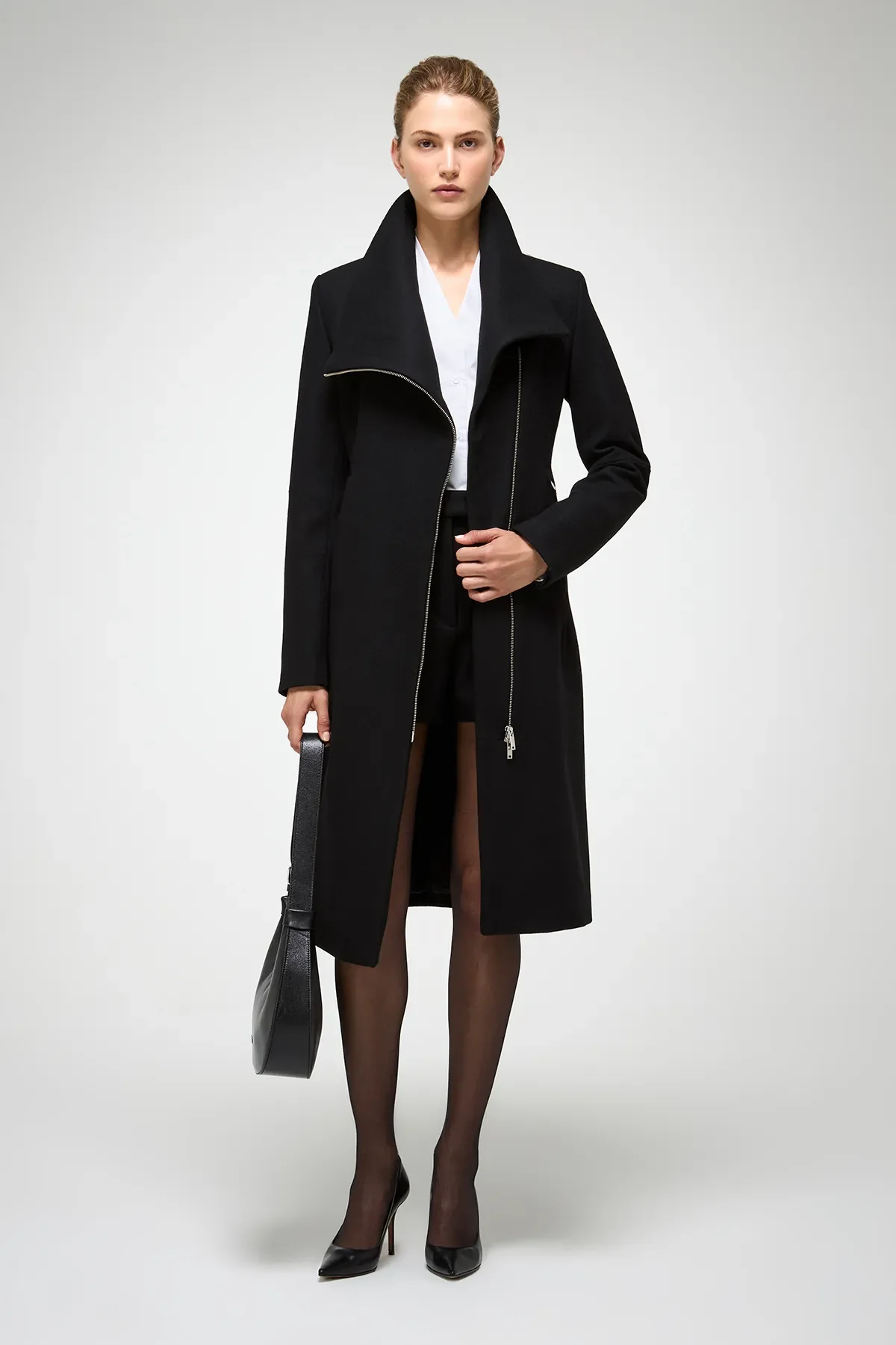 Vilma - Black Wool Coat - Image 5