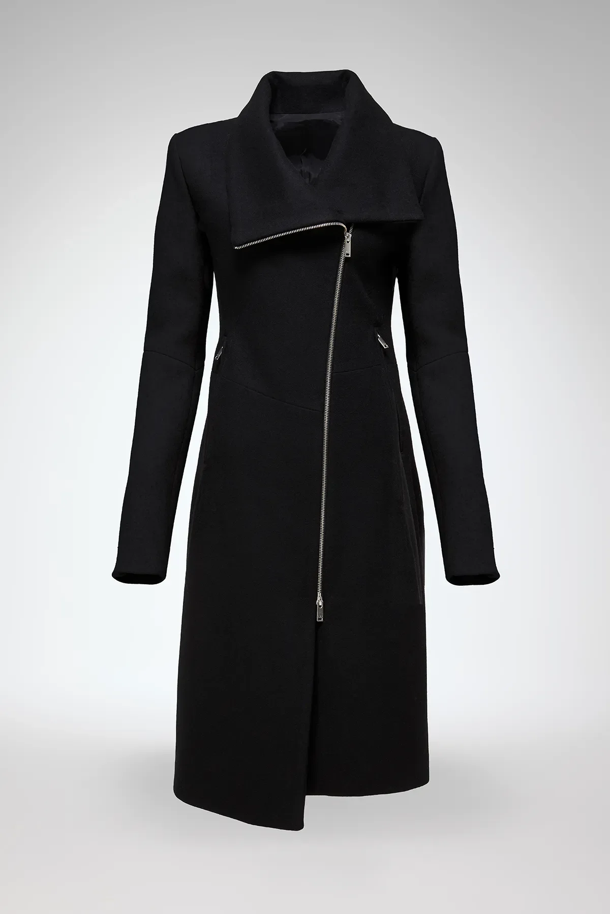 Vilma - Black Wool Coat - Image 6