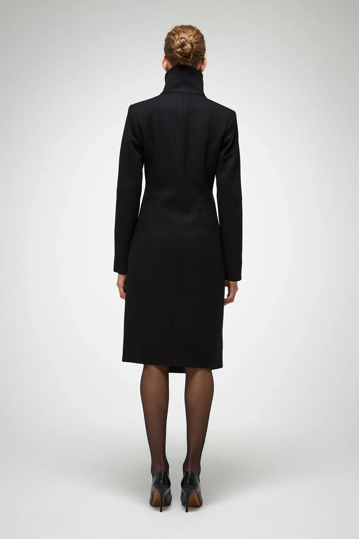 Vilma - Black Wool Coat - Image 7