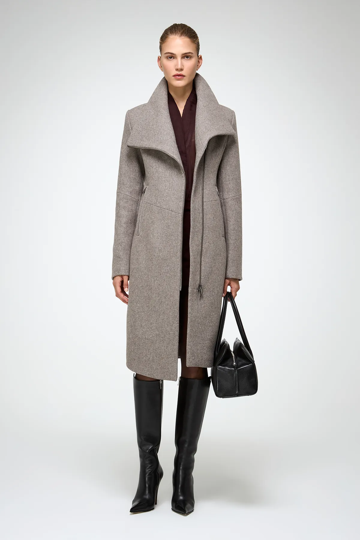 Vilma - Grey Wool Coat - Image 3