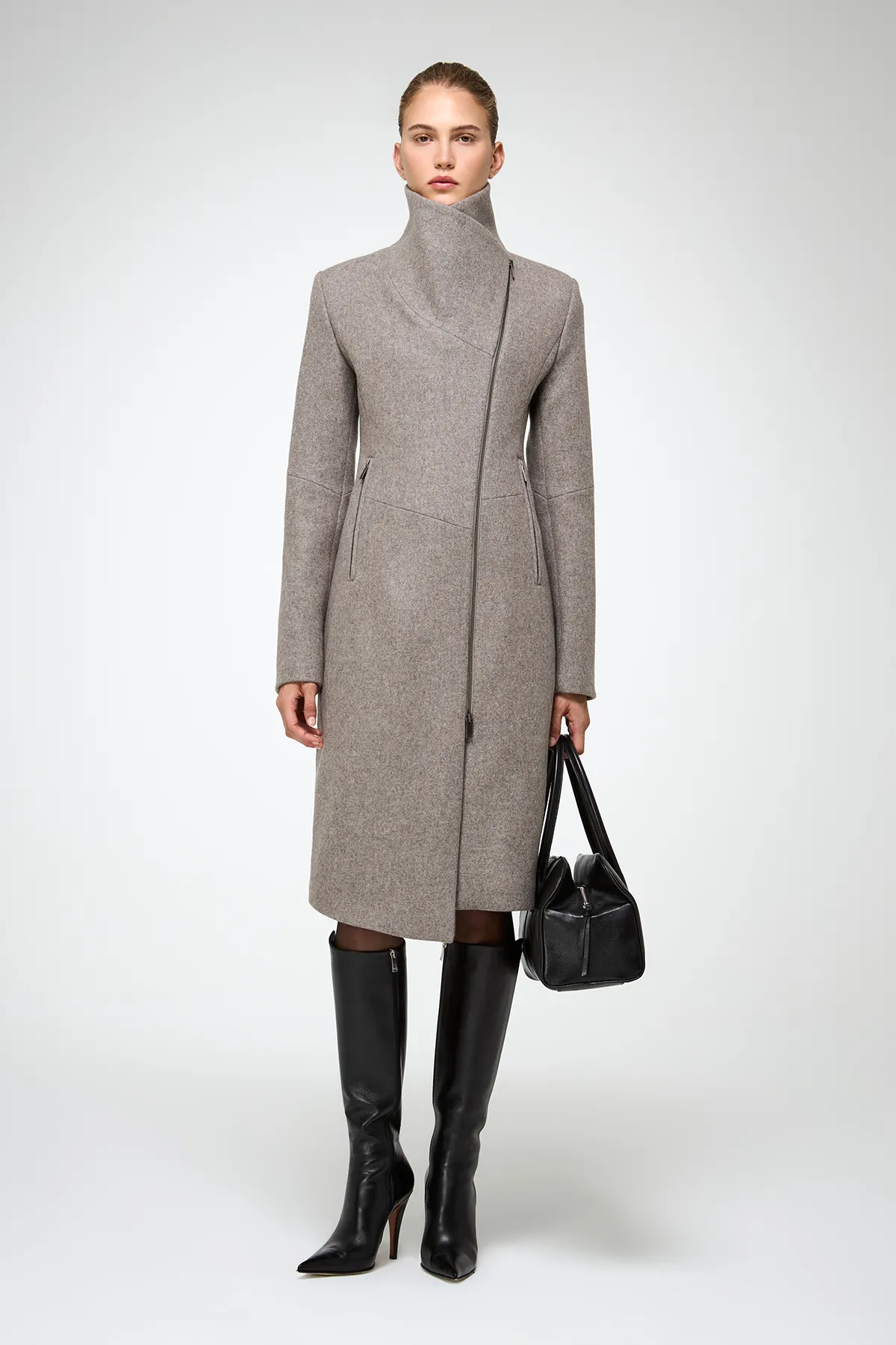 Vilma - Grey Wool Coat - Image 5