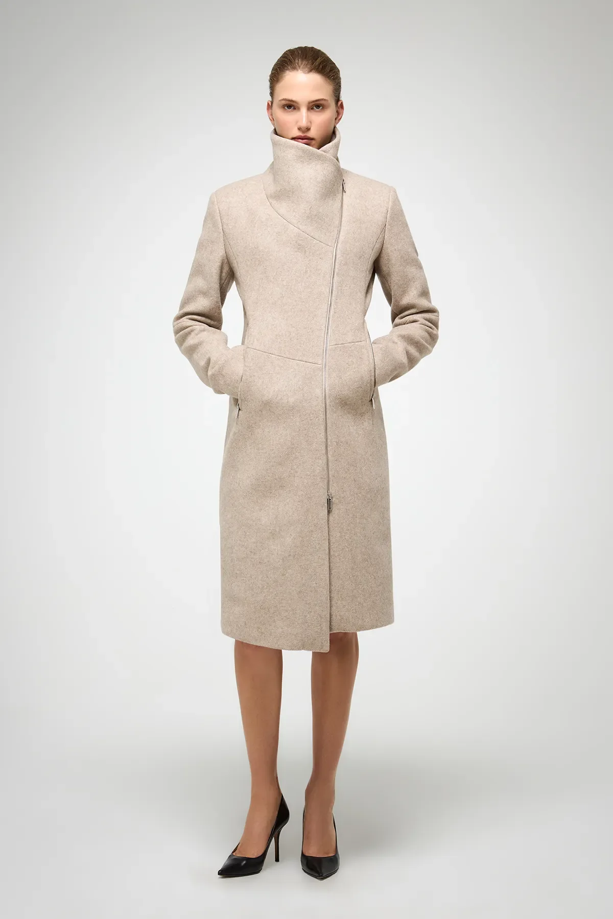 Vilma - Latte Wool Coat - Image 3