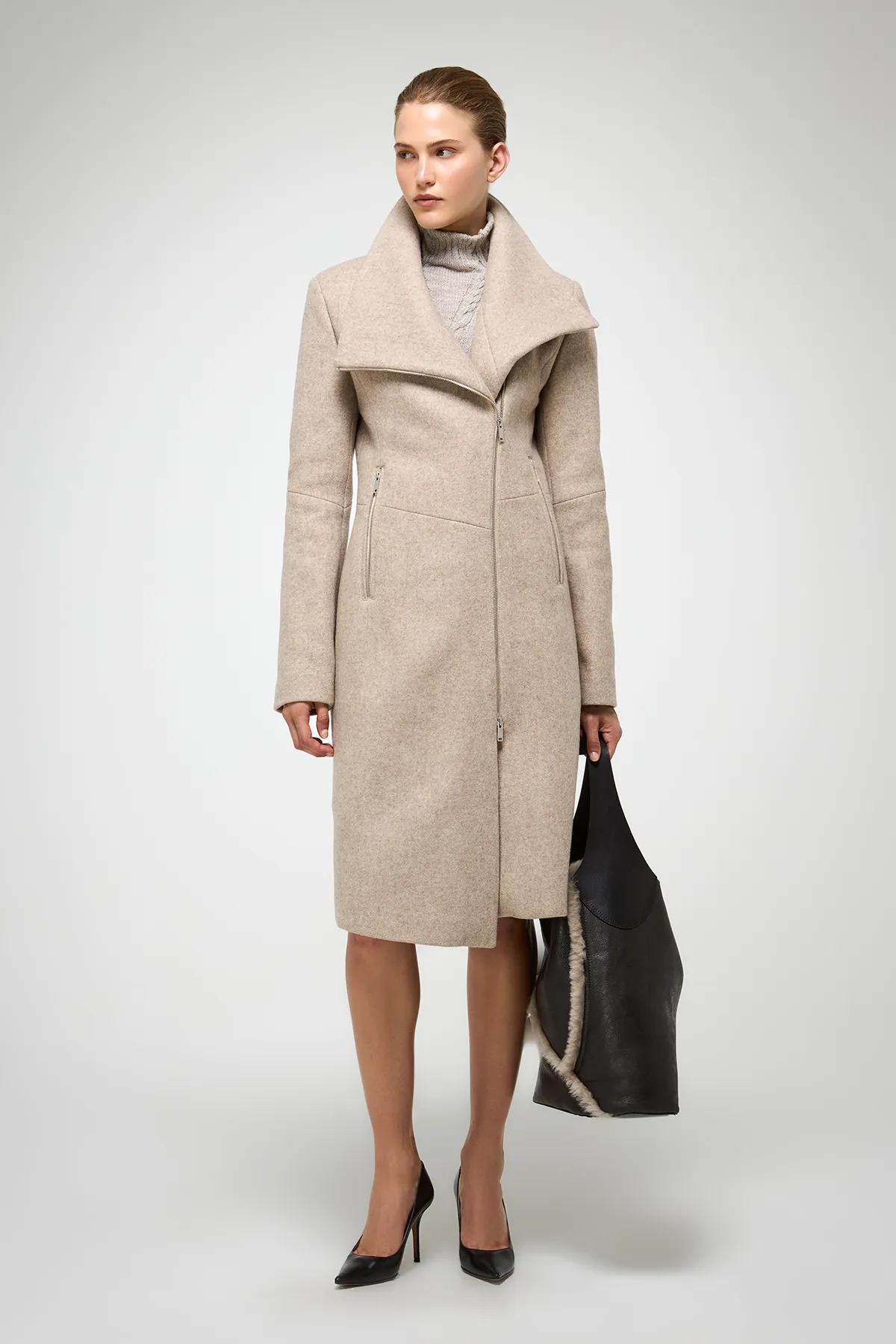 Vilma - Latte Wool Coat - Image 4