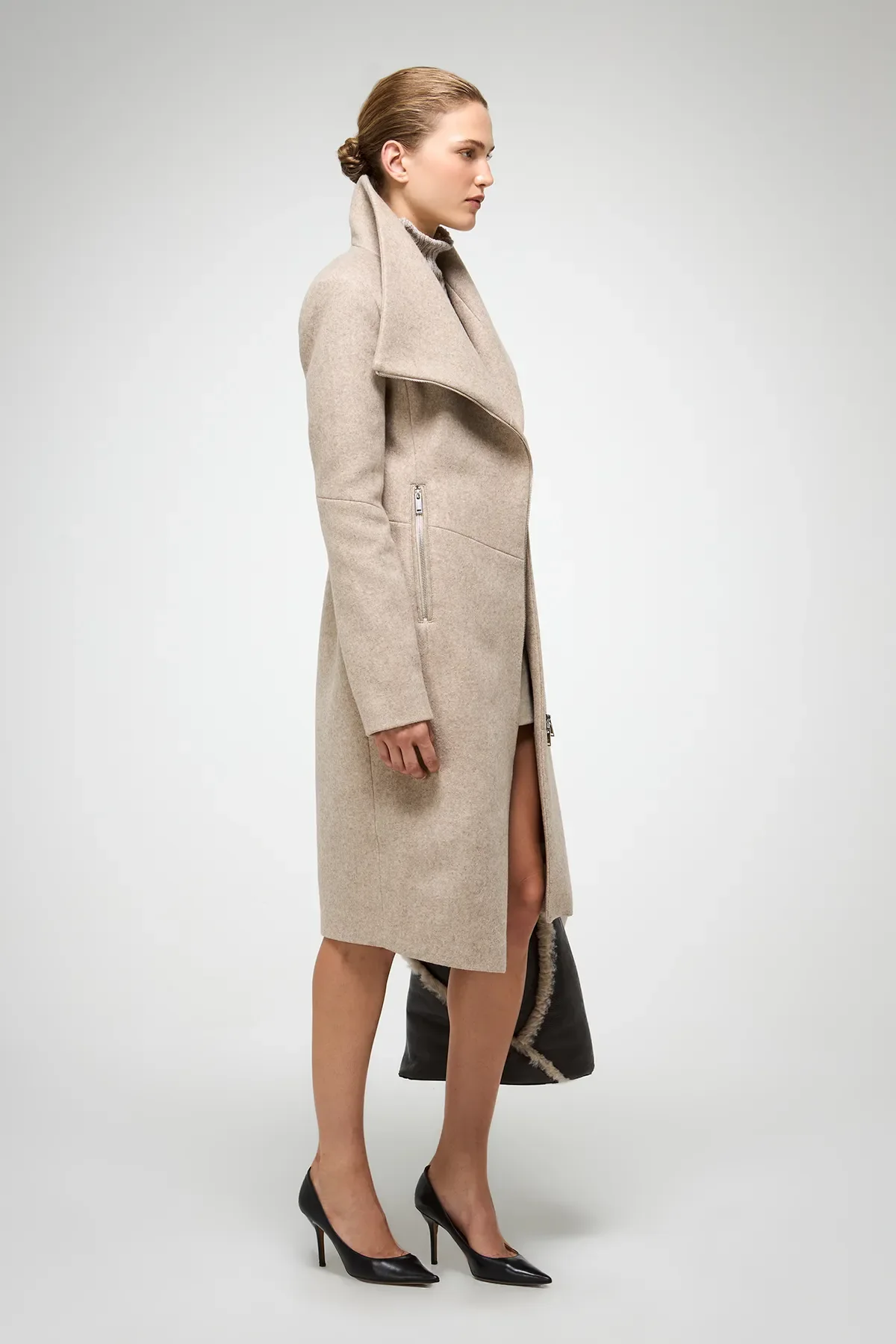 Vilma - Latte Wool Coat - Image 5