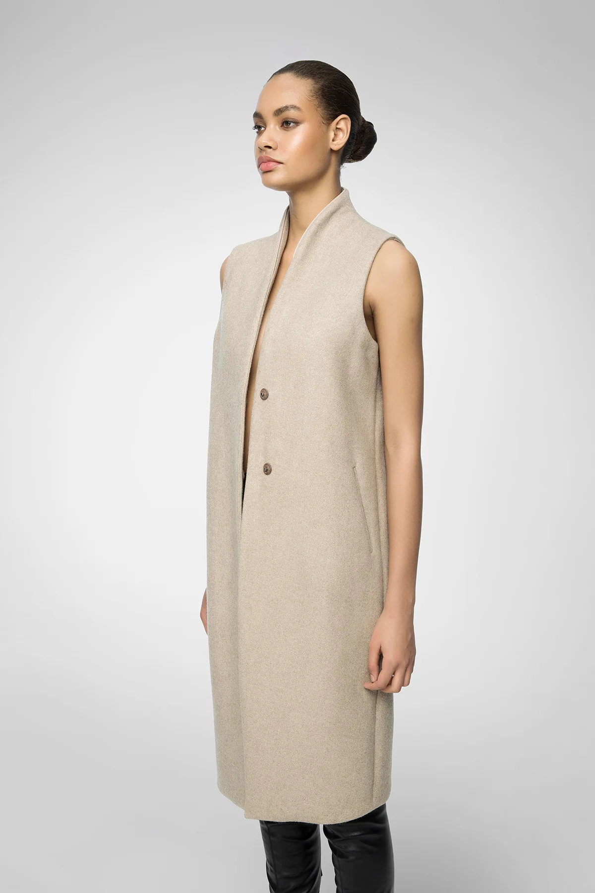 Muller - Latte Wool Vest - Image 4