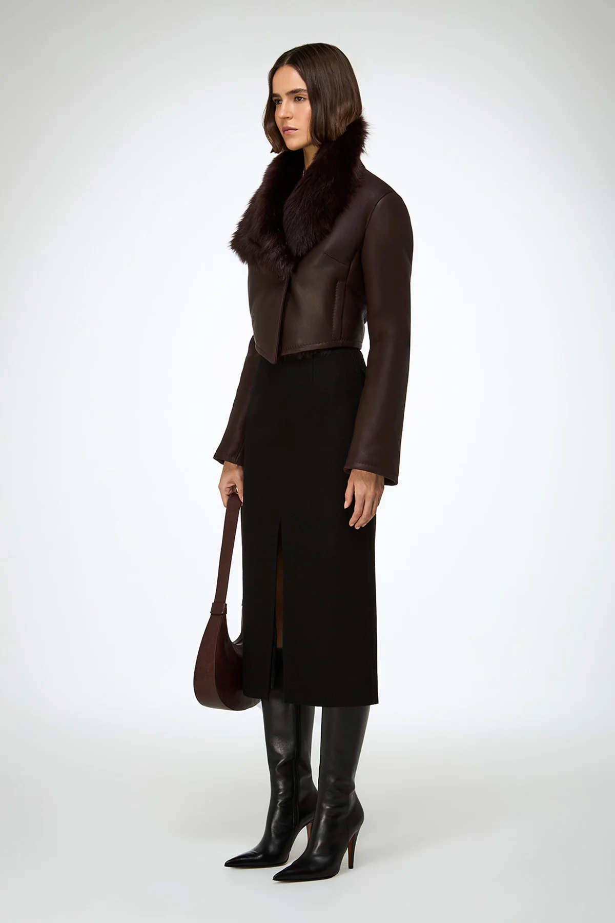Yva - Cherry Shearling Jacket - Image 5