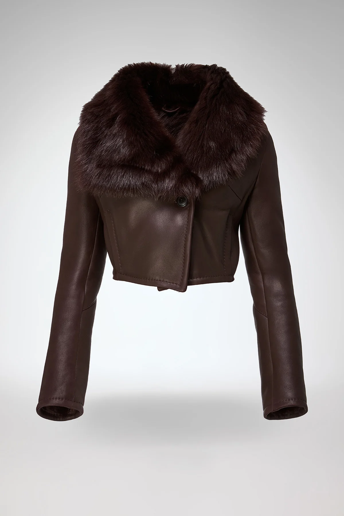 Yva - Cherry Shearling Jacket - Image 6