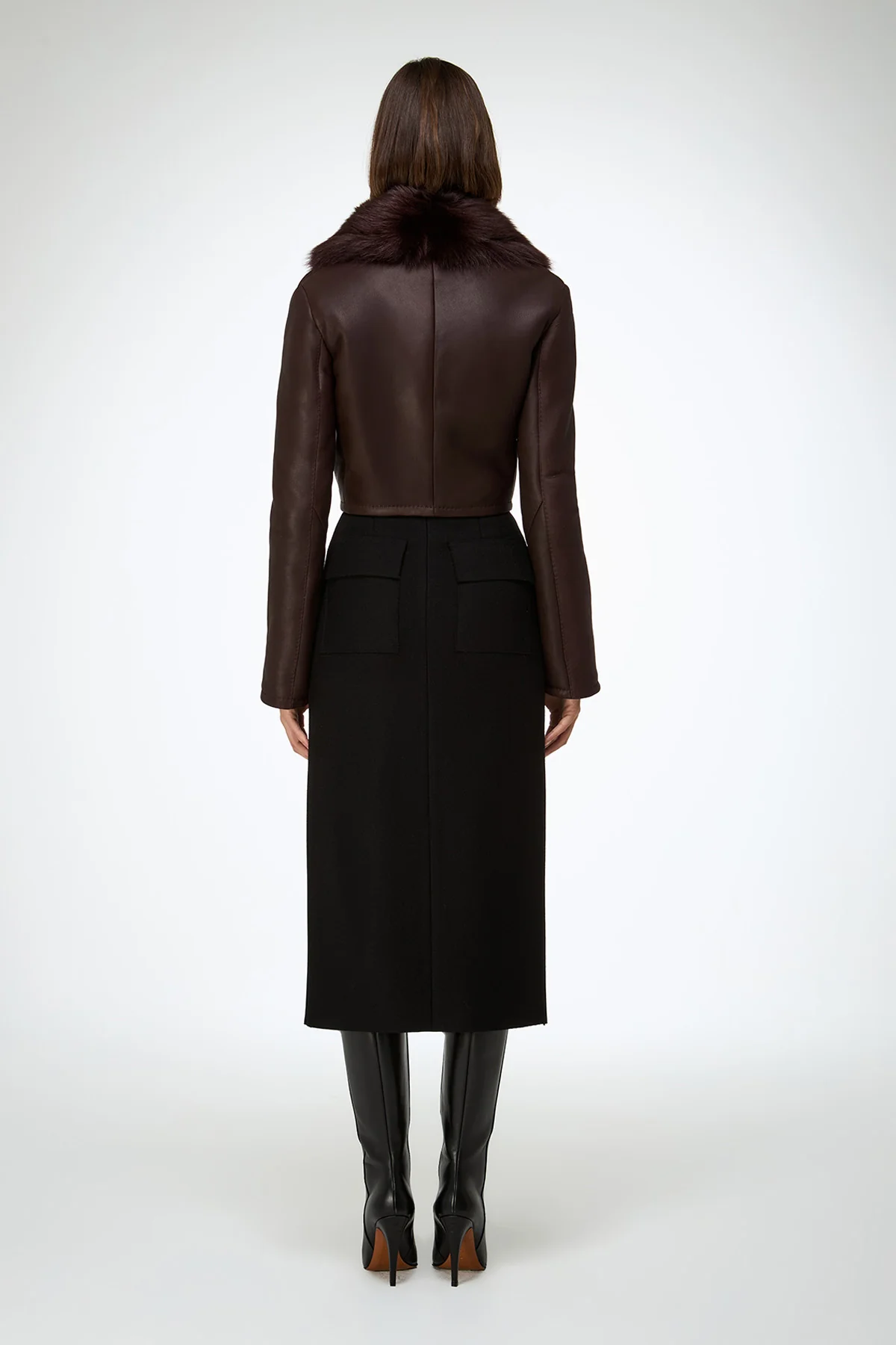 Yva - Cherry Shearling Jacket - Image 7
